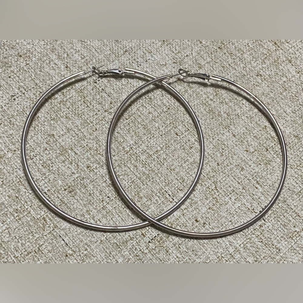 Elegant Silver Hoop Earrings